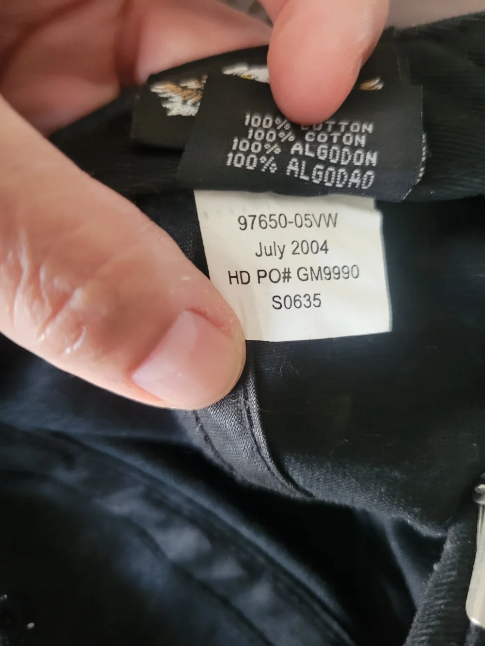 Harley-Davidson Black Baseball Cap with Silver Studs -- 2004